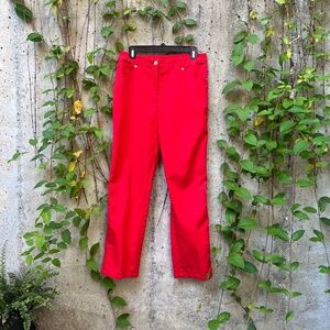 St  John Straight Leg Chinos /Jeans, Red, Size 6